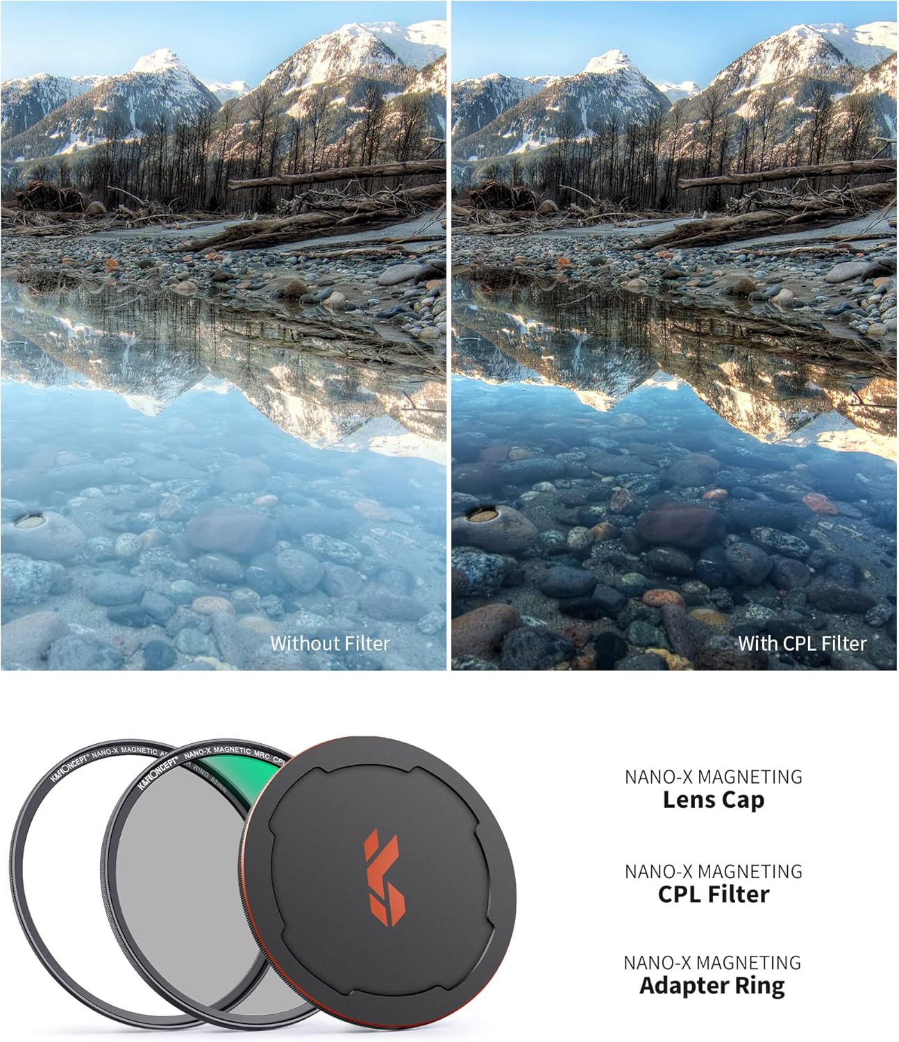 72mm Circular Polarizing Filter Kit with Adapter Ring and Lens Cap Y401342