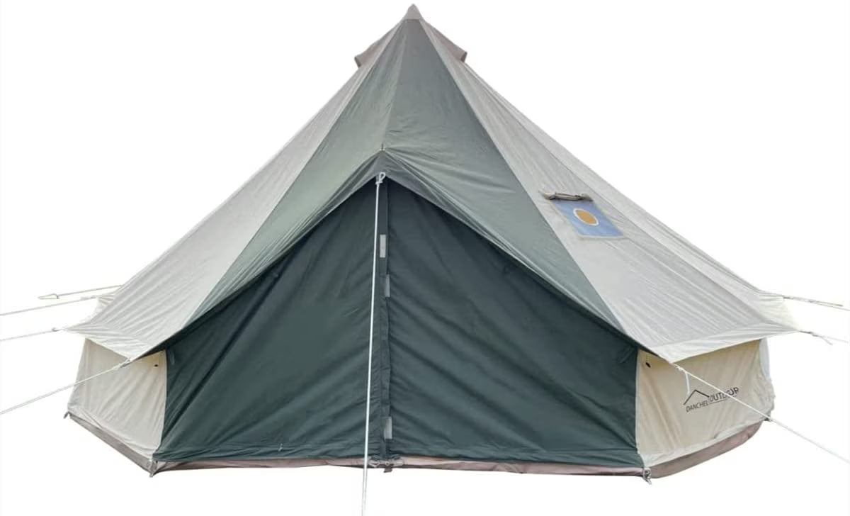 Green Canvas Bell Tent 4 Person 13.2ft Diameter O667