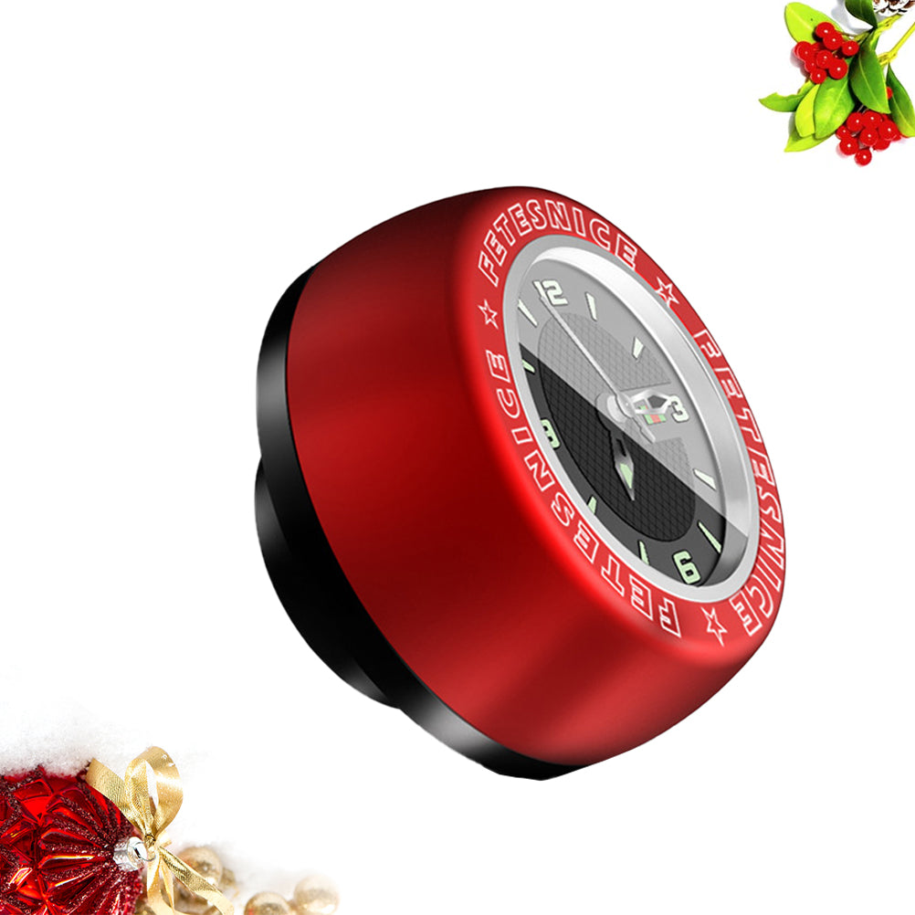 Waterproof Luminous Headset Stem Watch Computer Bike Vehicle Clock Cycling Head Parts Timepiece (Red) Z3306