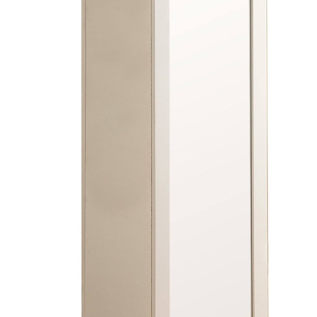 White Metal Accent Cabinet W161