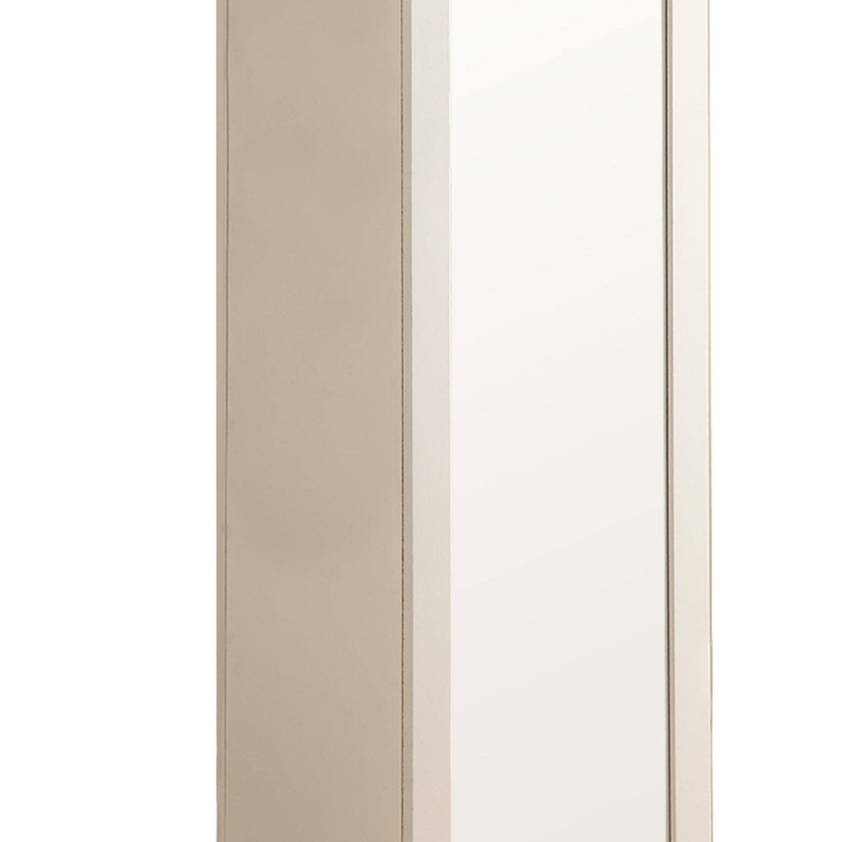 White Metal Accent Cabinet W161