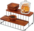 Acacia Wood and Wire Serving Tray, 14.5 x 7.5 x 3.2 R454