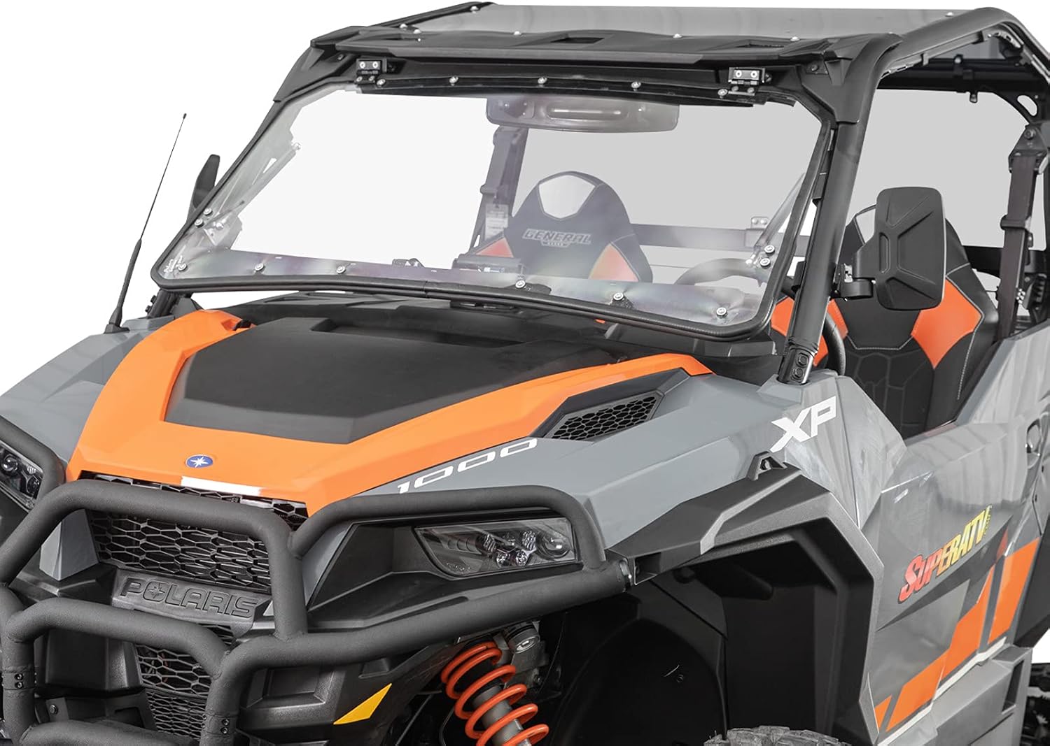 Heavy Duty Scratch Resistant Flip Windshield 1/4 Thick Polycarbonate V61821