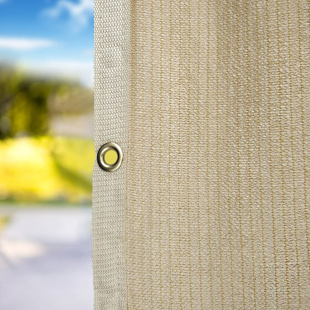 RV Awning Privacy Screen Shade Panel Kit Sunblock Drop 8 x 16ft, Wheat Q147