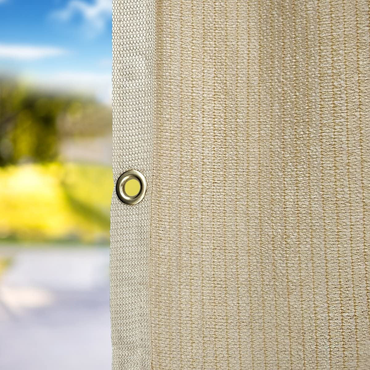 RV Awning Privacy Screen Shade Panel Kit Sunblock Drop 8 x 16ft, Wheat Q147