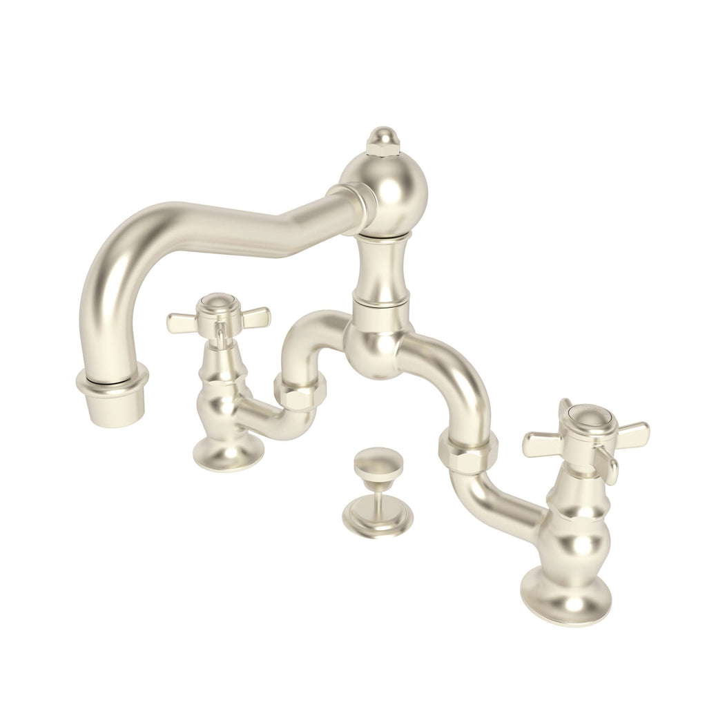 Satin Nickel Lavatory Bridge Faucet F32916