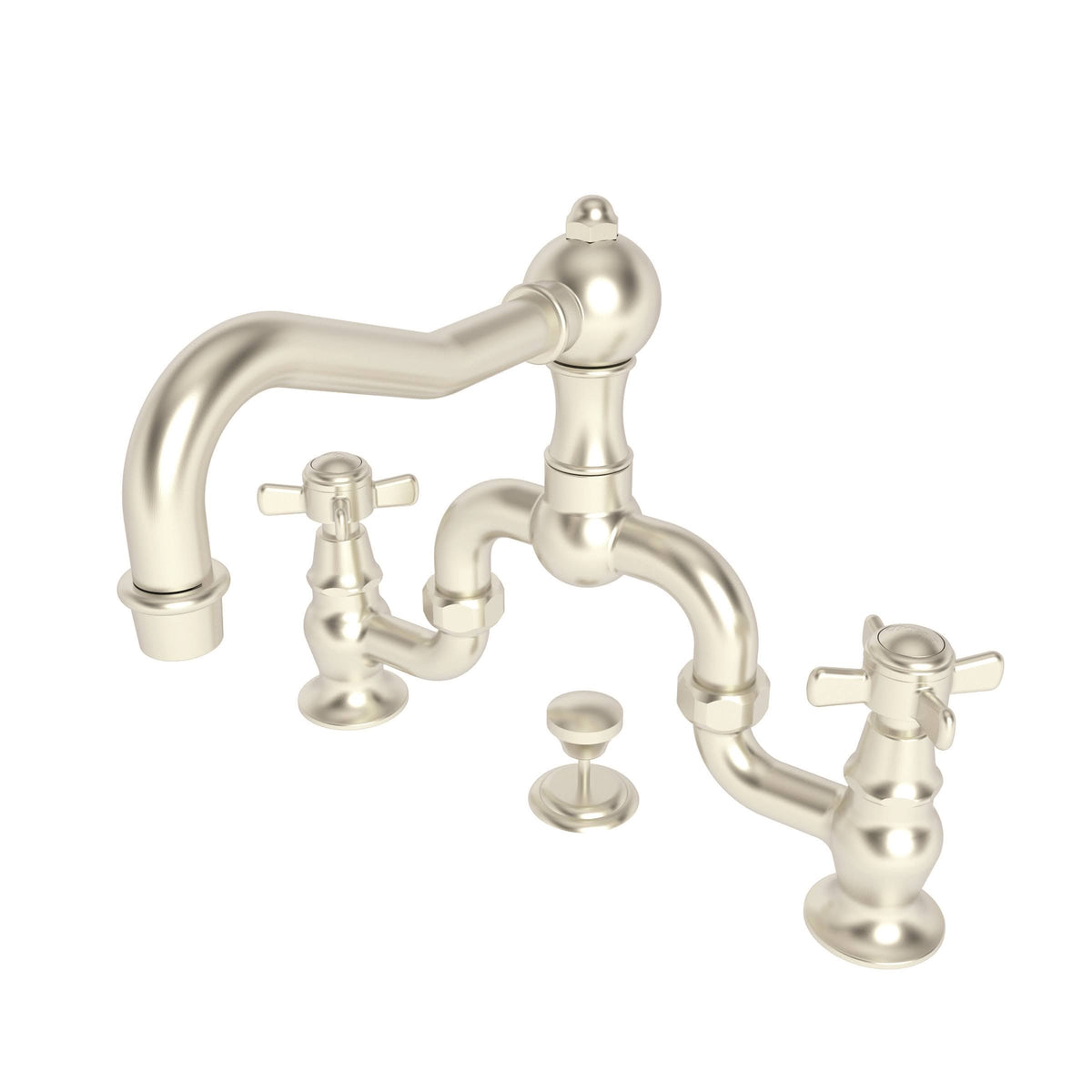 Satin Nickel Lavatory Bridge Faucet F32916