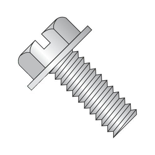 8-32 x 3/8 Slotted Hex Washer Head Machine Screws, 18-8 Stainless Steel B4048