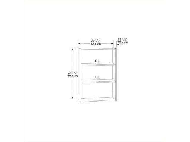 3-Shelf Bookcase in Cinnamon Cherry U31815