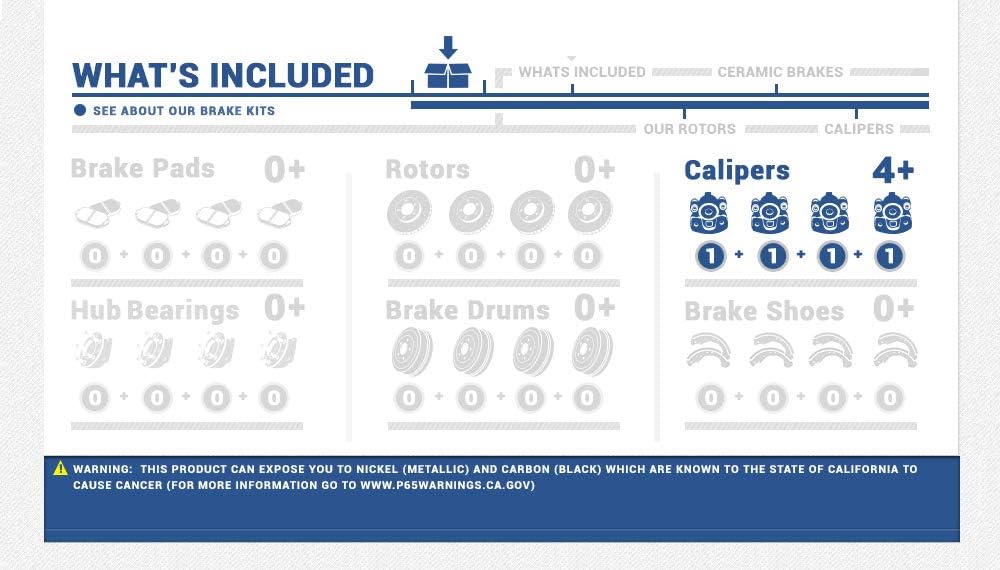 Red Powder Coated Caliper Assembly Set Kit P526103