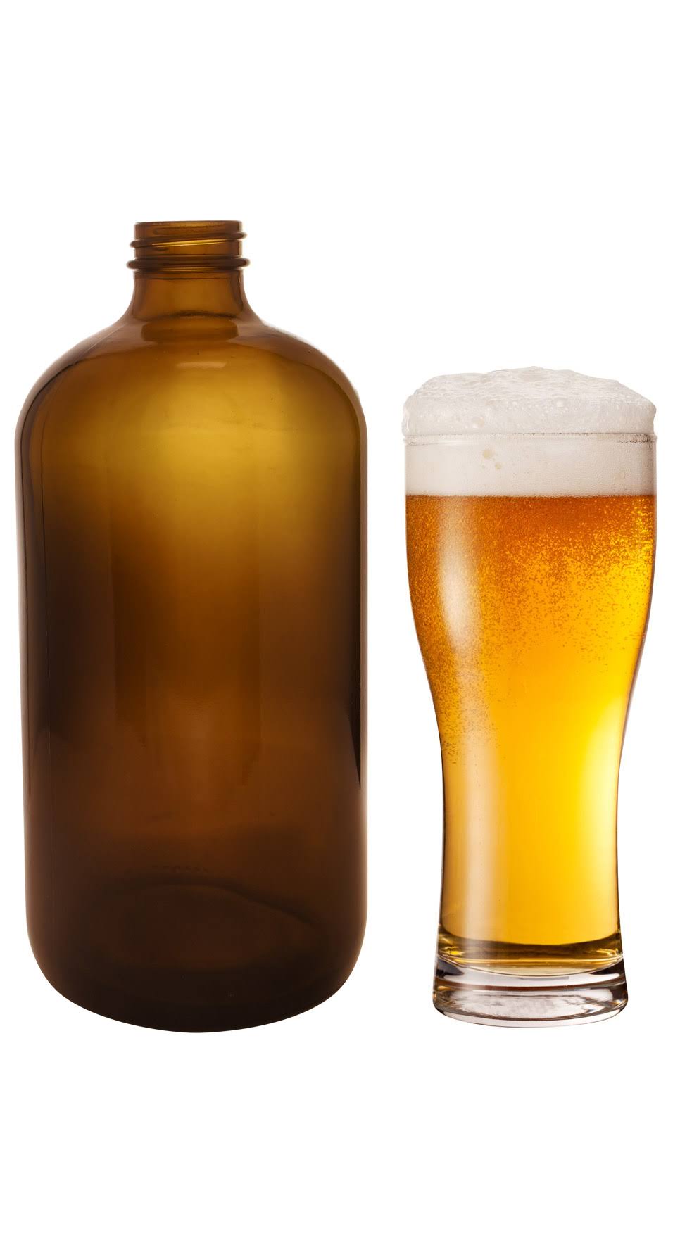 32 oz Amber Glass Growler T8910