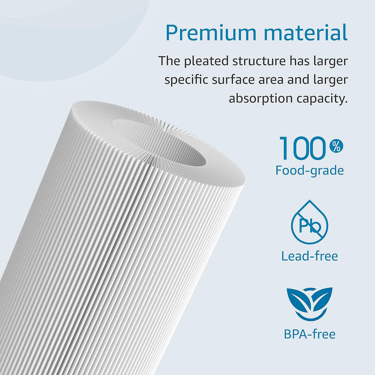 10 x 4.5 Whole House Pleated Sediment Filter, Pack of 4 B74638