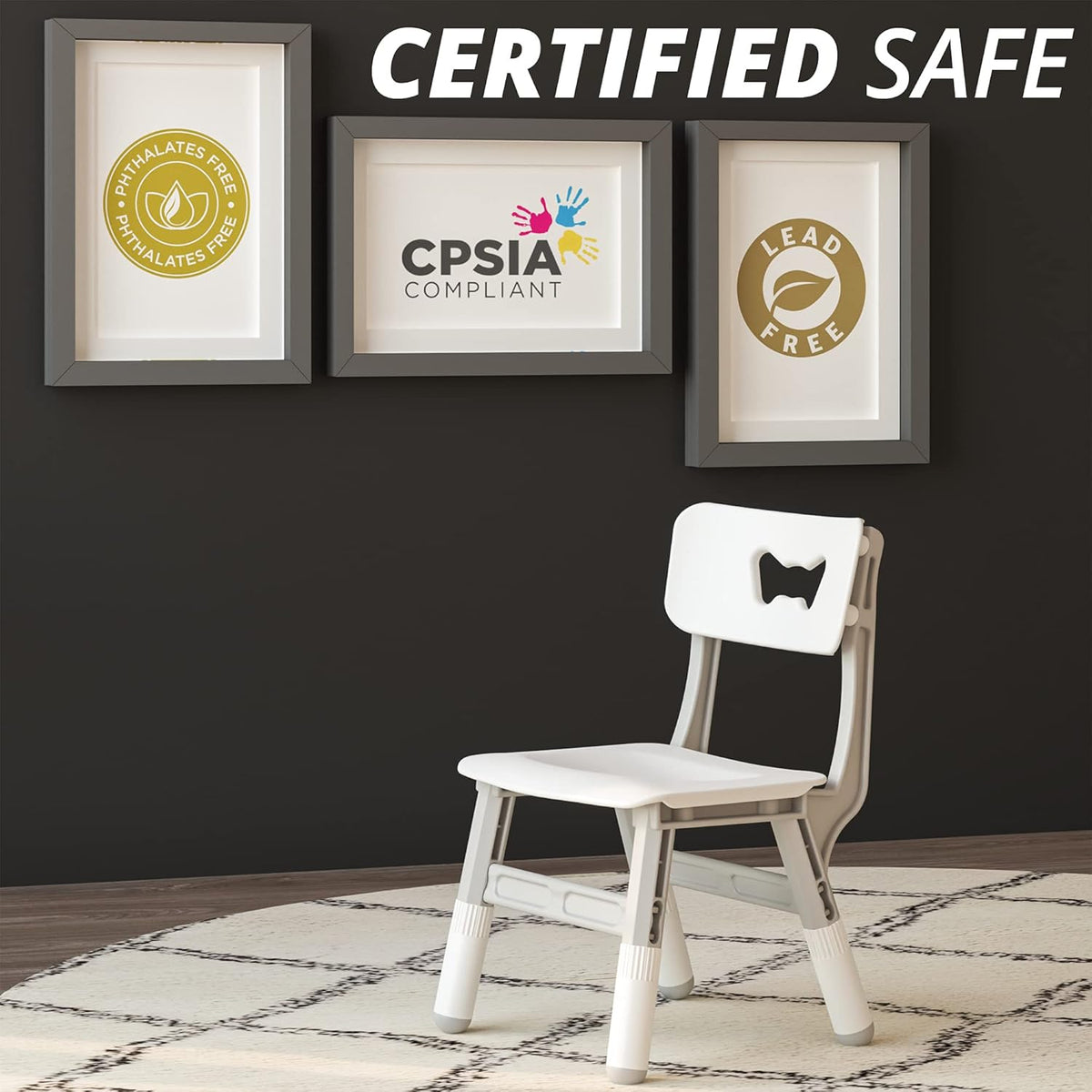 Adjustable Plastic Kids Chairs (2-Pack) O244