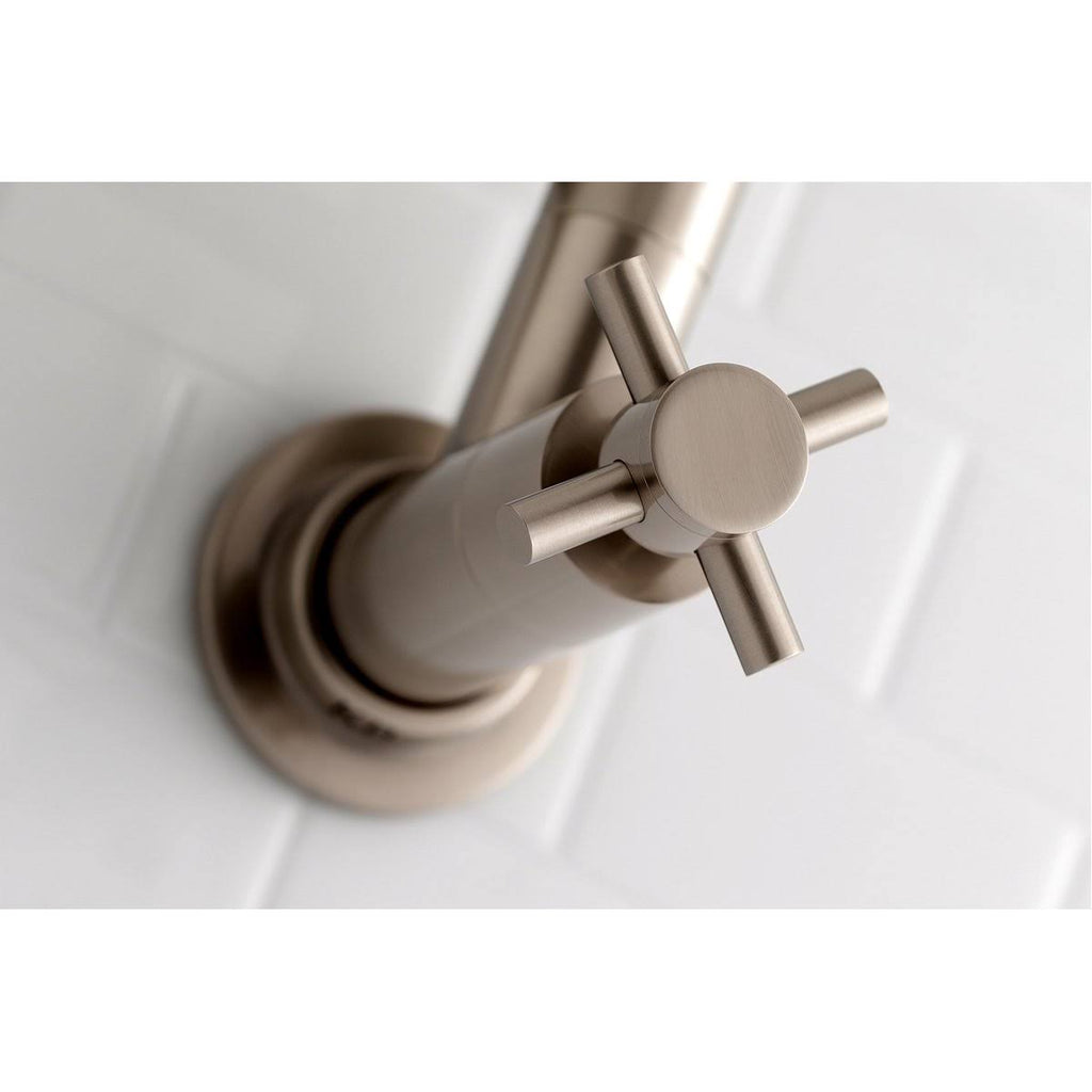 Matte Black Wall Mount Pot Filler Kitchen Faucet V12565