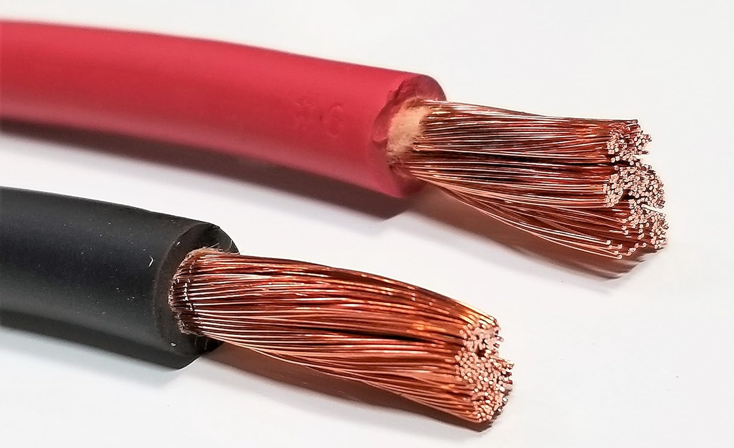 6 Gauge 6 AWG Pure Copper Flexible Cable Wire 20 ft Black + 20 ft RED Pack of 2 S761532