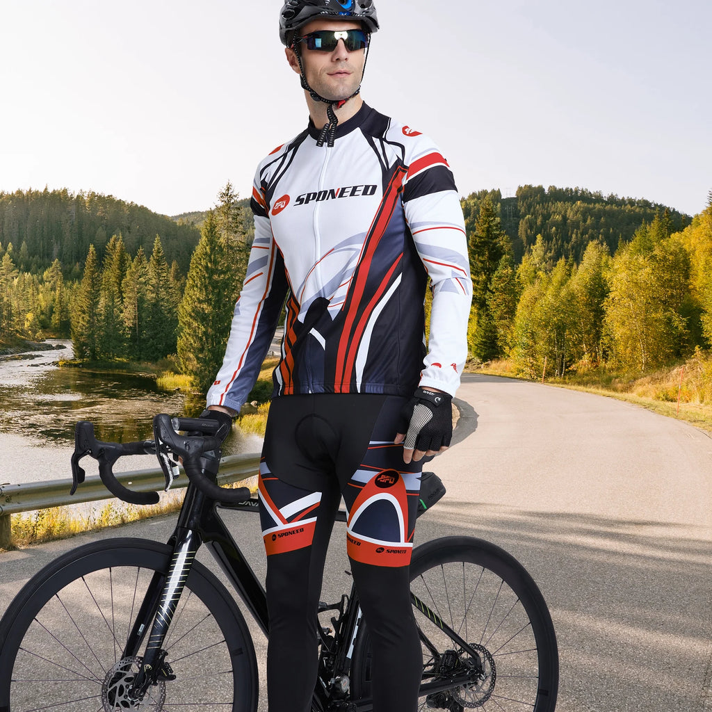 Red XL Full Zipper Cycling Jersey P913