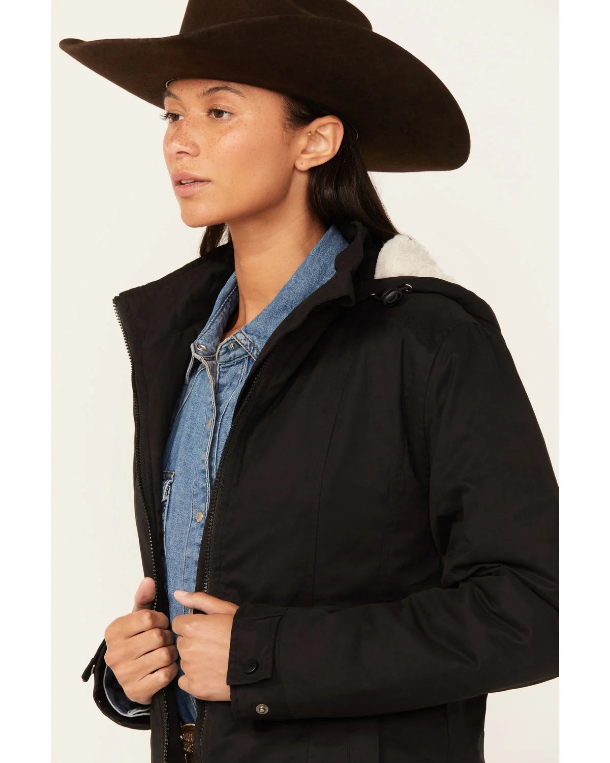 Berber Lined Hooded Hattie Jacket Black X-Large Z42771
