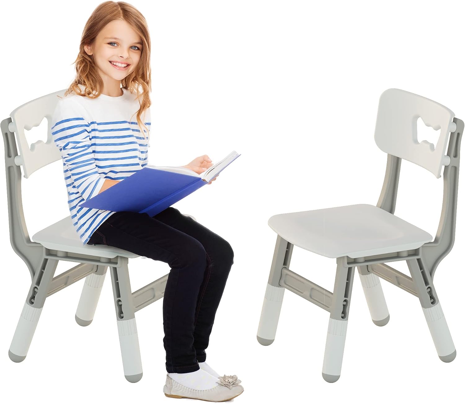 Adjustable Plastic Kids Chairs (2-Pack) O244