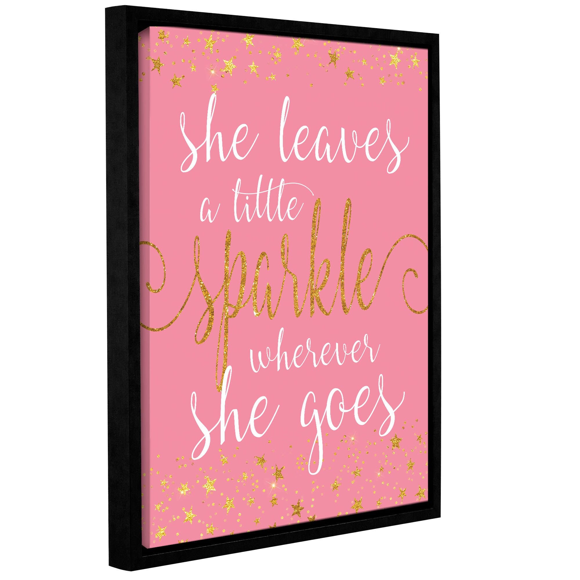 Sparkle Pink Gallery Wrapped Floater-framed Canvas - 24x32 M528