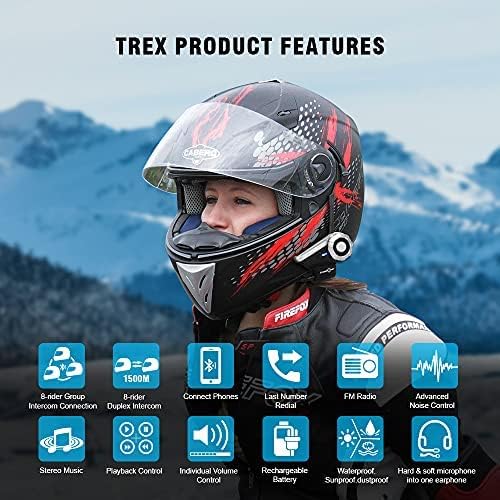 Bluetooth Intercom Motorcycle Headset with Hard & Soft Microphone M789