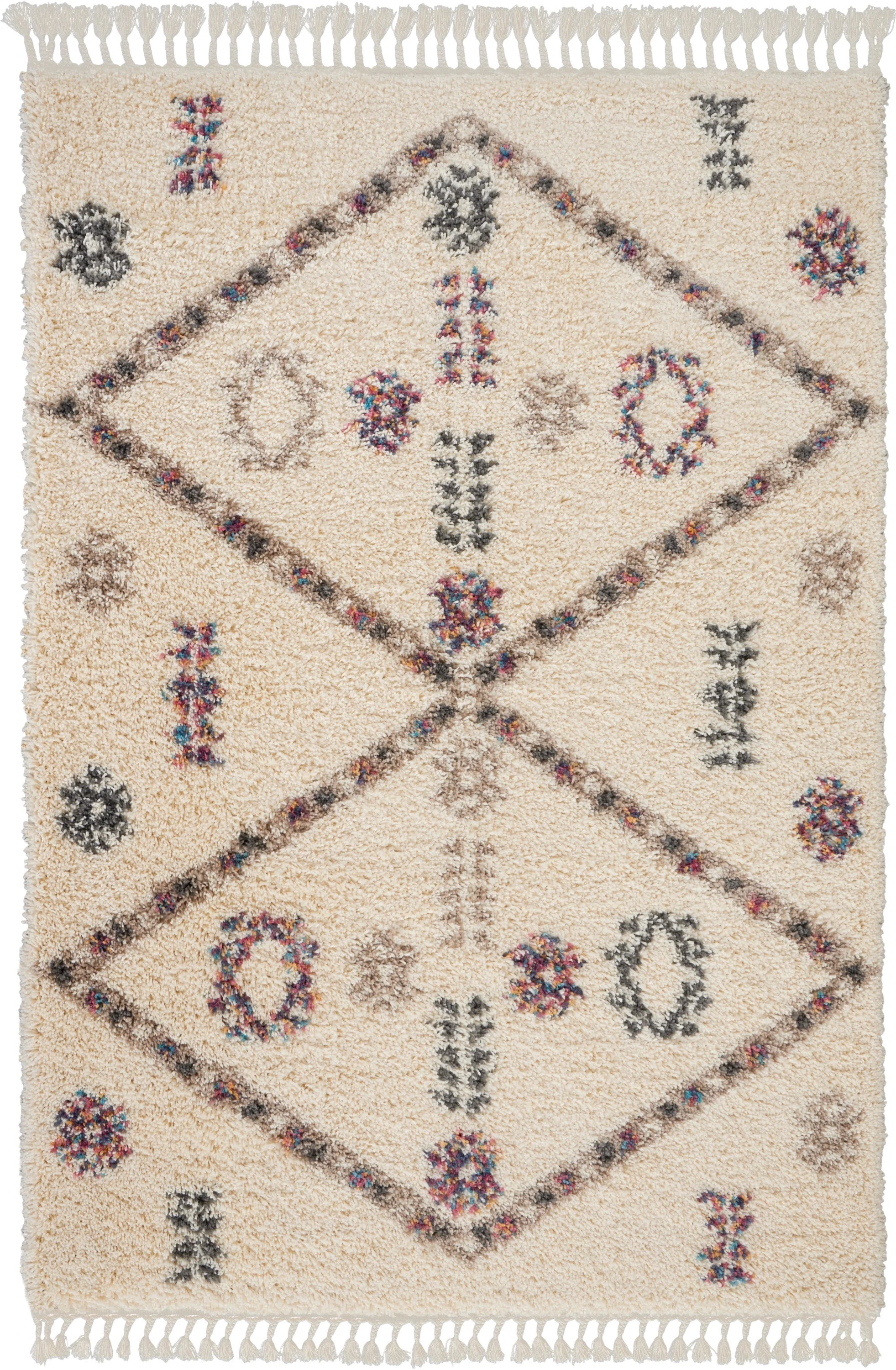 Ivory Shag Area Rug L22757