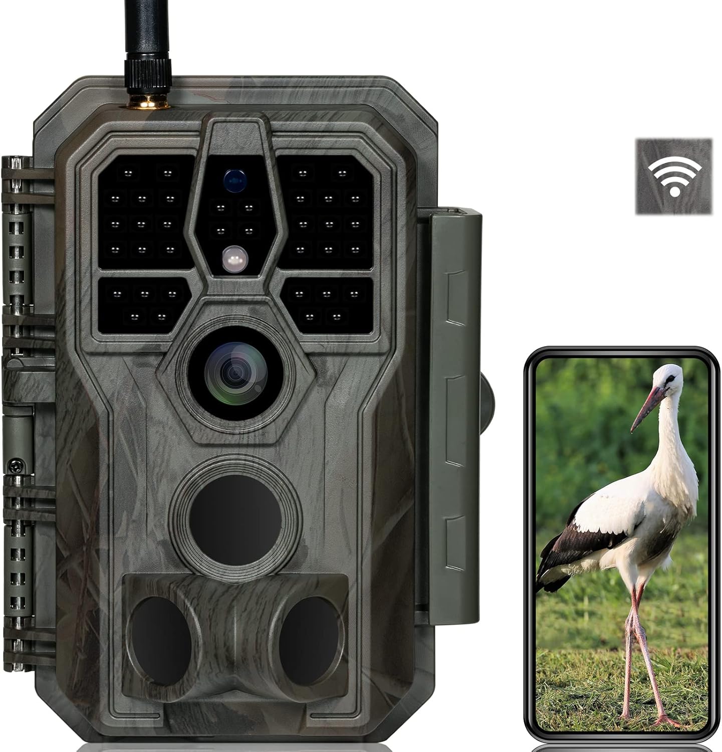 Trail Camera Wi-Fi 32MP 1296P Night Vision IP66 Waterproof Z672437