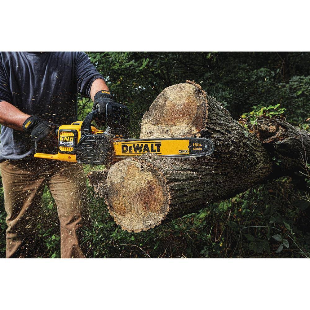 16 in. 60V Max Cordless Brushless Chainsaw with 3.0Ah Battery & Charger with Handheld Blower A31064