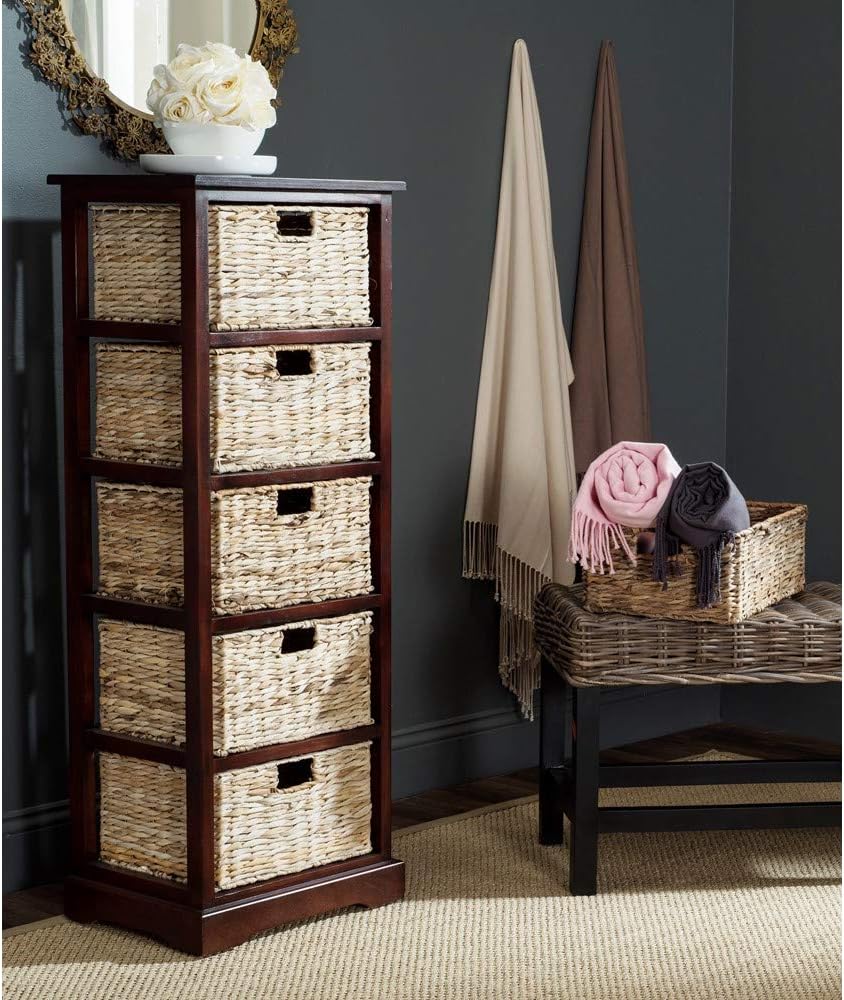 Wicker Basket Storage Tower X49901