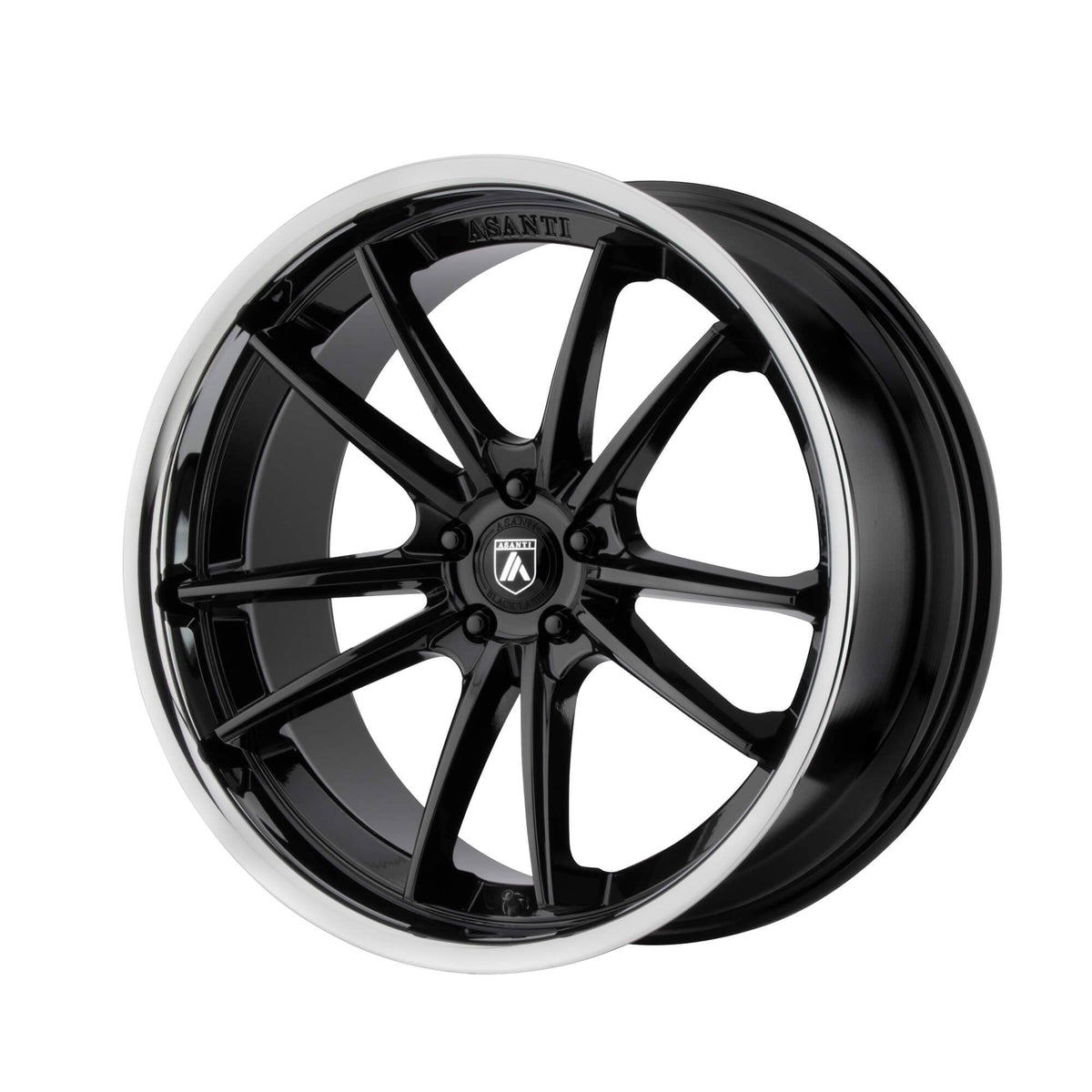 Gloss Black 24x9 Wheel with Chrome Lip D39743