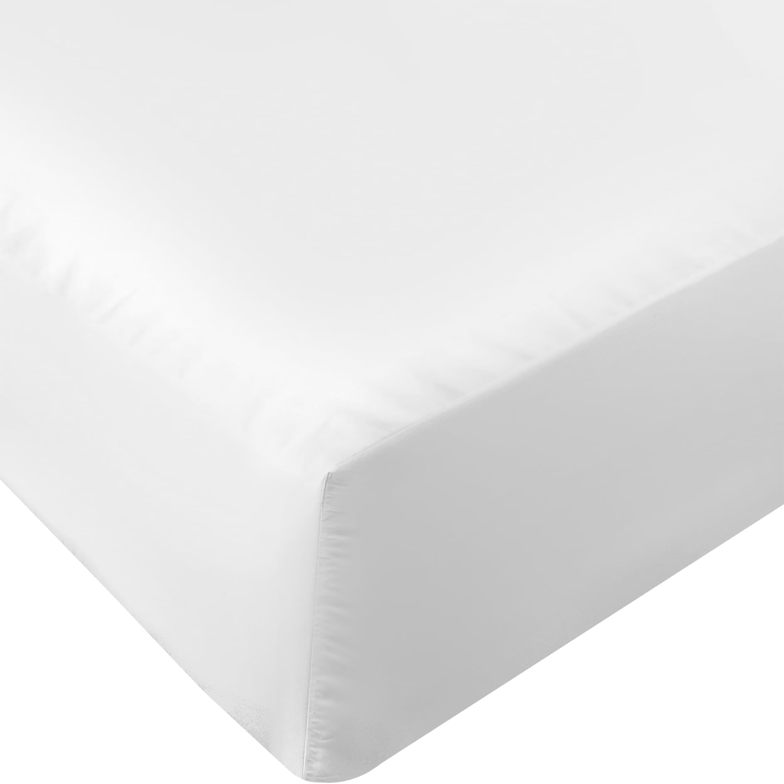 Queen Fitted Sheet, Deep Pocket 15 Inches, White Microfiber V14787