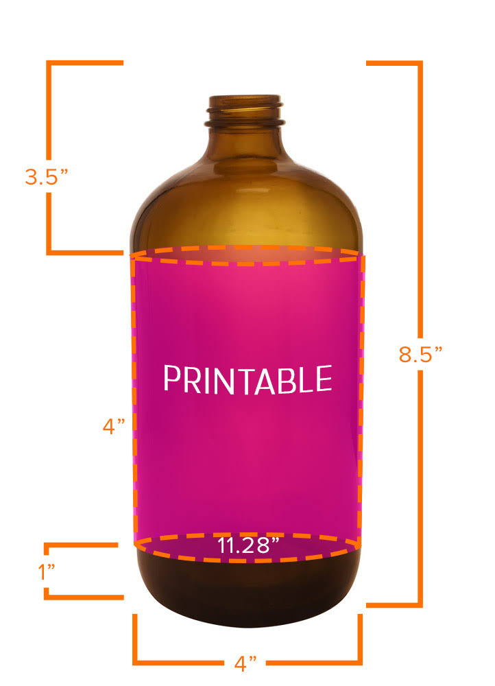 32 oz Amber Glass Growler T8910