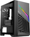 Black ATX Mid-Tower Case with Tempered Glass Side Panel Z24684