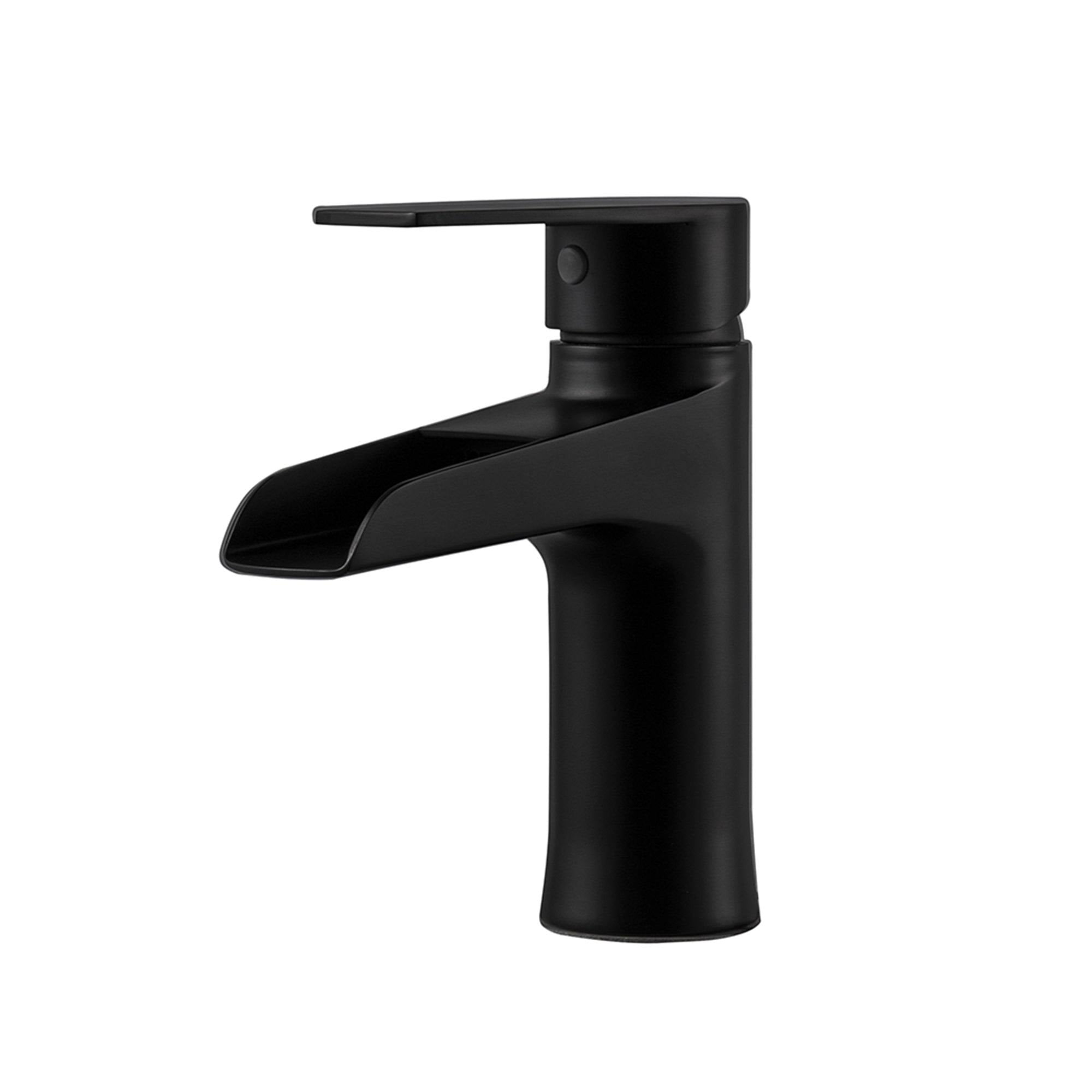Matte Black Stainless Steel Single Hole Waterfall Bathroom Faucet R690978