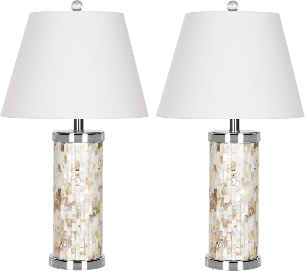 Ivory Shell Table Lamp Set of 2 W248