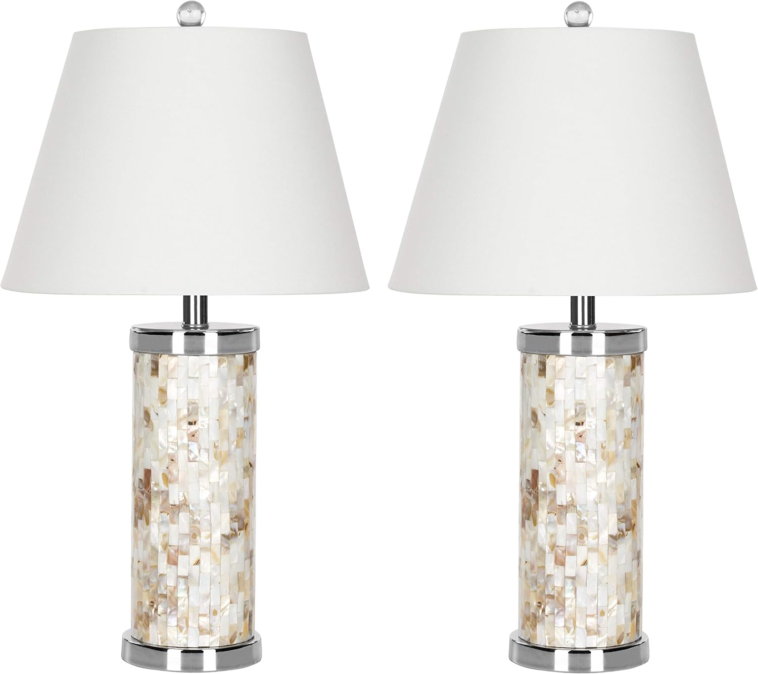 Ivory Shell Table Lamp Set of 2 W248