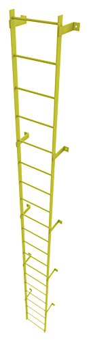 Safety Yellow 8-Rung Fixed Steel Ladder V8223