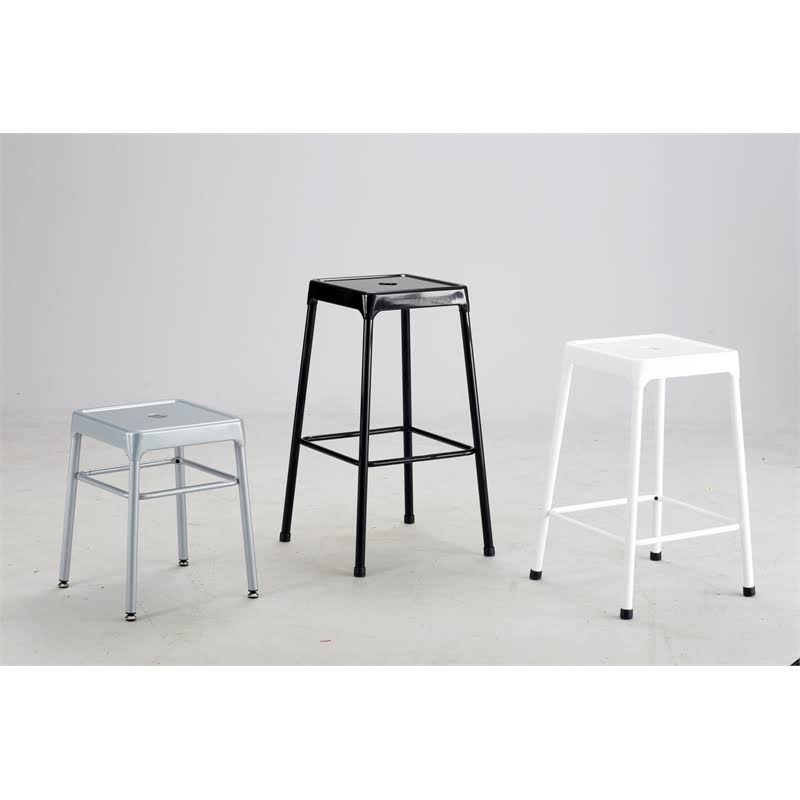 Black Steel Guest Stool Q759125