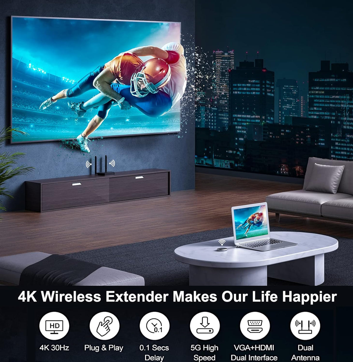 Wireless HDMI Transmitter and Receiver O285