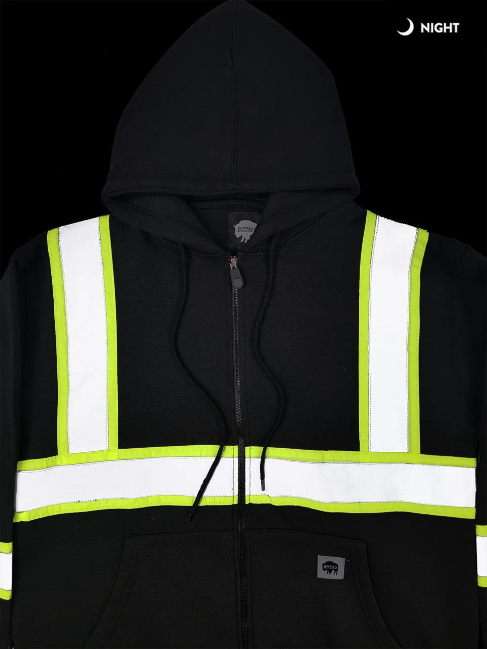 Black Safety Hooded Sweatshirt N977011