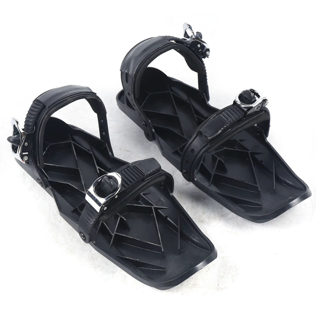 Mini Ski Skates Snow Short Skiboard Snowblades Adjustable Bindings Skiing Shoes N95851