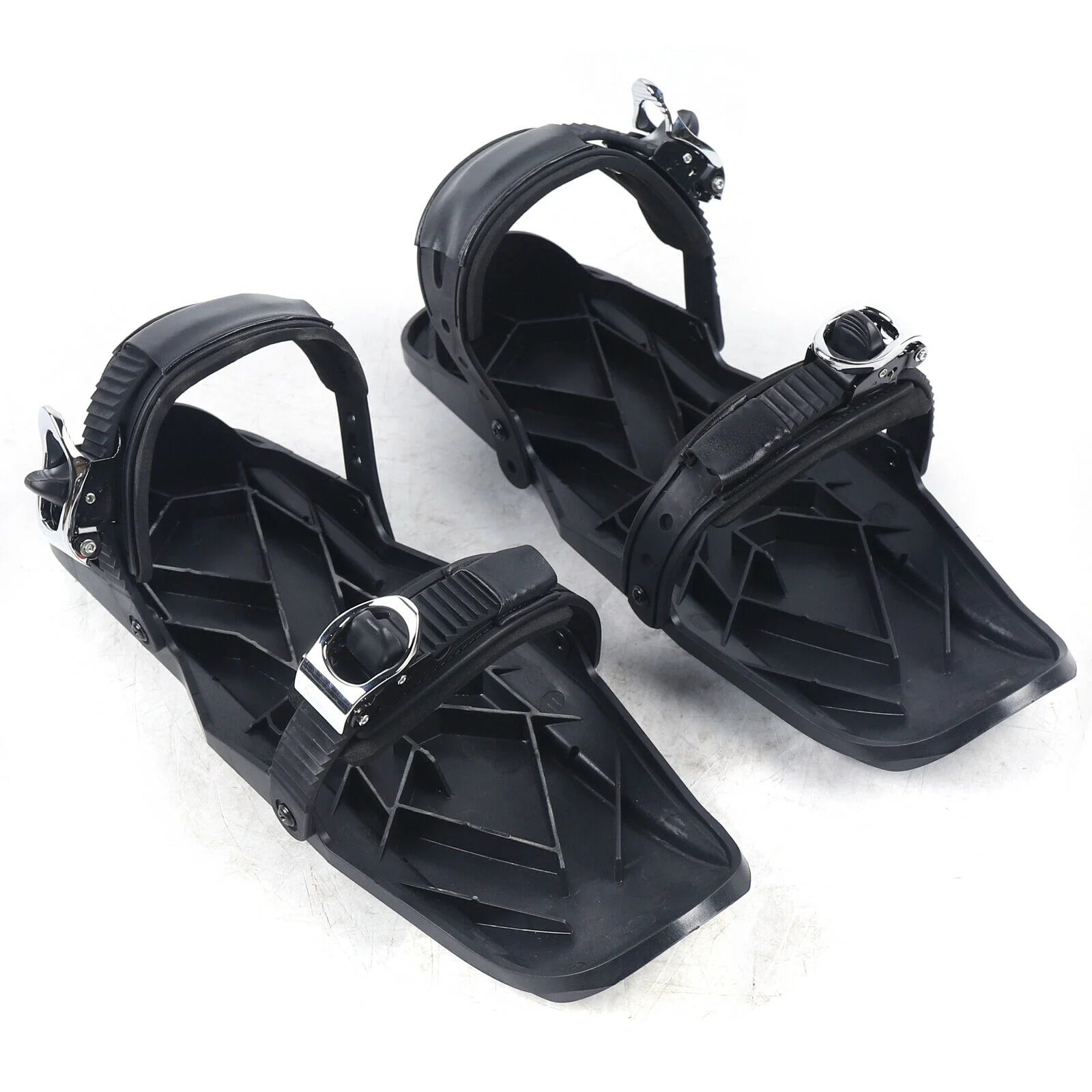 Mini Ski Skates Snow Short Skiboard Snowblades Adjustable Bindings Skiing Shoes N95851
