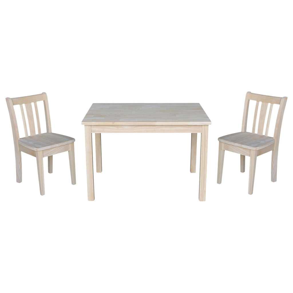 Unfinished Table with 2 Juvenile Chairs B90936