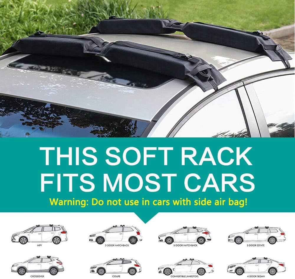 Foldable Car Ski Snowboard Rack Carriers Pack of 2 Y11800