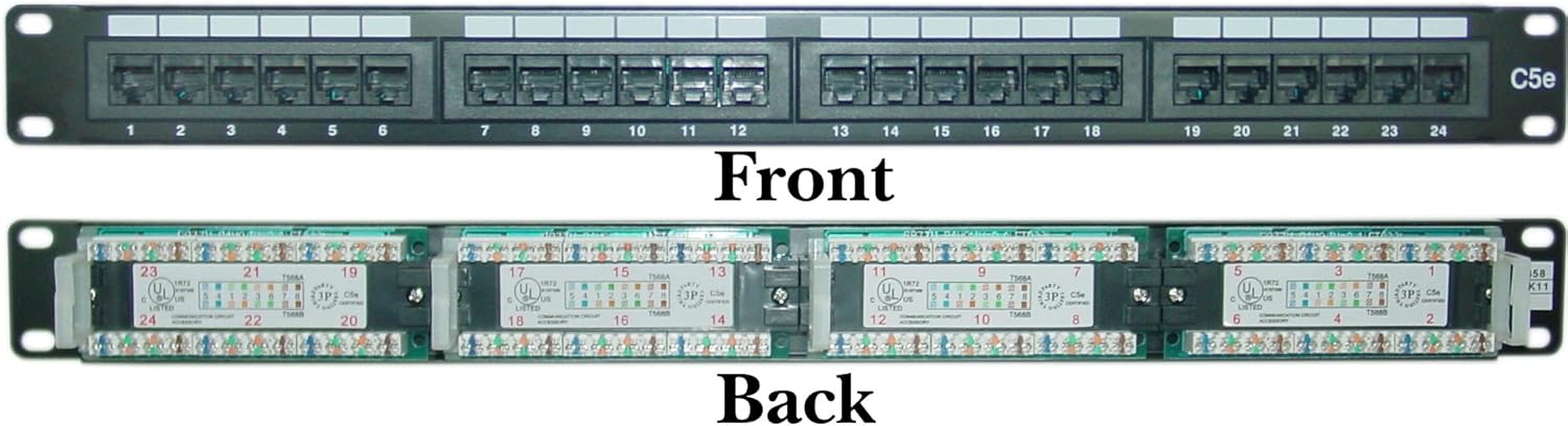 1 Pack 24 Port Cat5e Patch Panel C1171