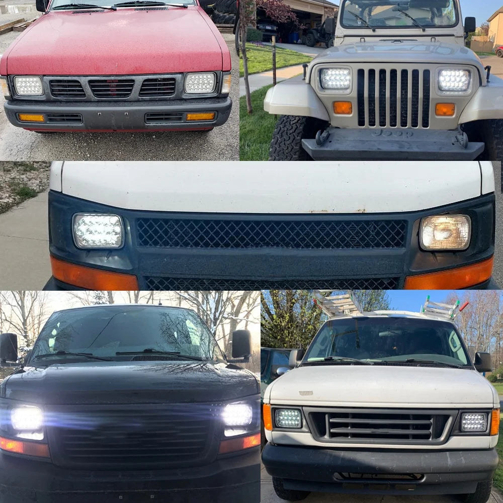 7x6" LED Headlights Hi-Lo Beam for Nissan Pickup G3694