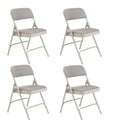 4 Pack Deluxe Fabric Folding Chair, Graystone/Gray H986562