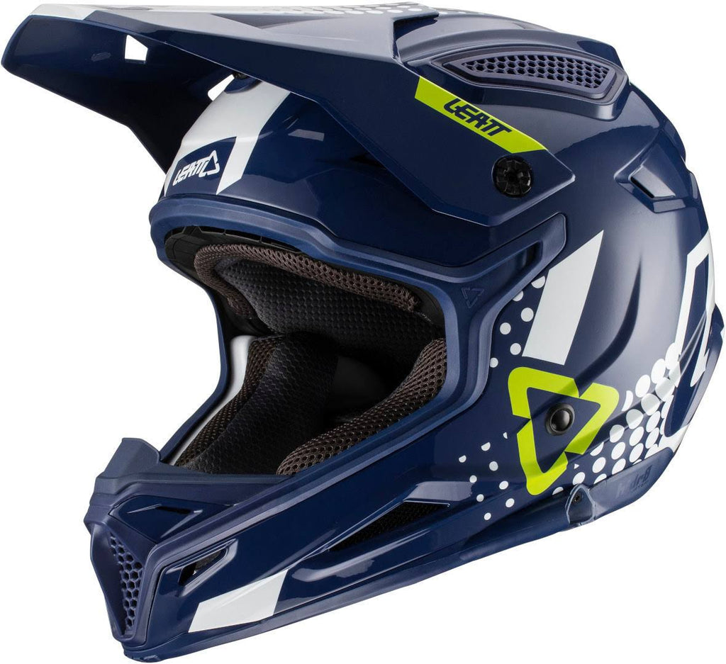 White-Turquoise-Blue Motocross Helmet Size M A7716