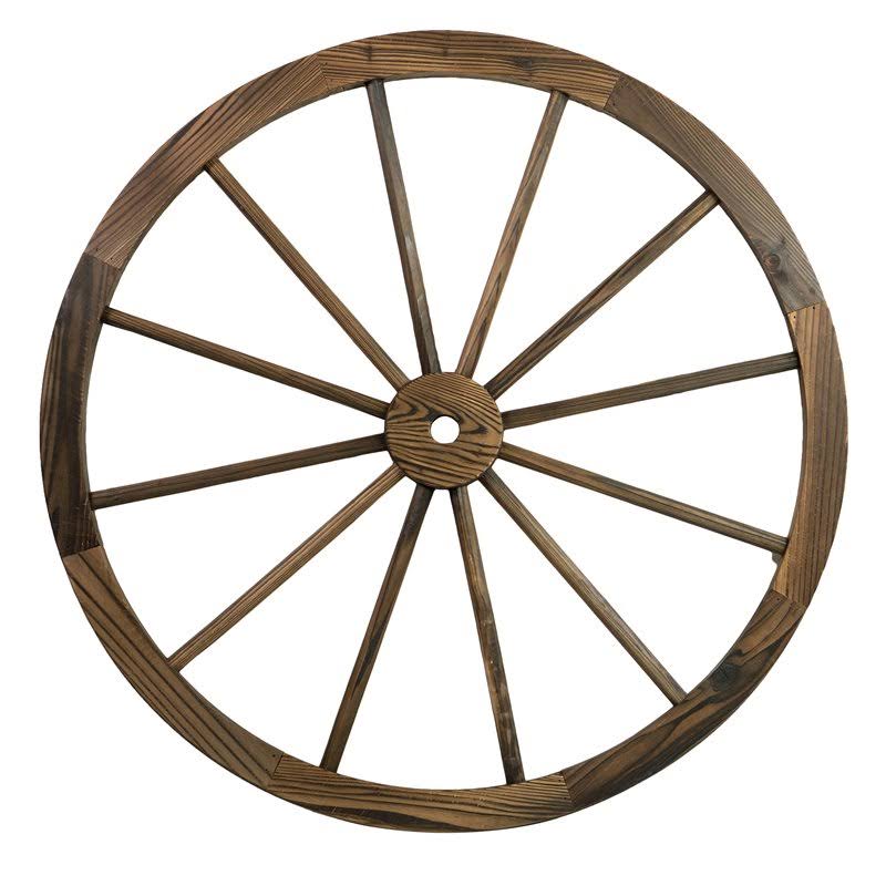 32x22 Wooden Wagon Wheel Rustic 2pk I950