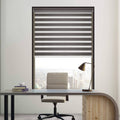 Cordless Zebra Roller Shade with Cassette Valance, 33 inch x 72 inch, Iron Gray P80057