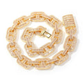15mm Iced Out Cuban Link Chain Necklace, 16-24 Inch R87900
